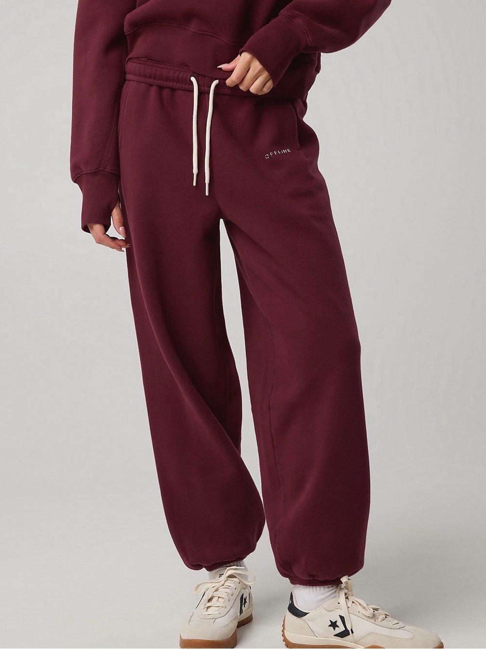 Aerie Cloud Fleece Baggy Jogger in Royal Berry